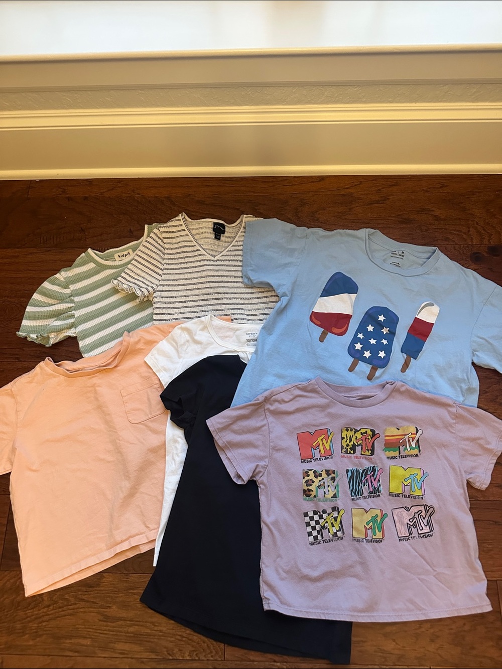 Assorted Girls Graphic, Stripe, Solid Tees